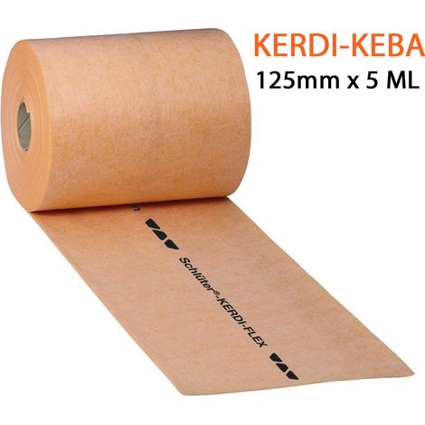 Schluter – Bande d'étanchéité KERDI-KEBA 5 mètres – Polyéthylène double face pour jonctions sol/mur – Compatible DITRA et KERDI