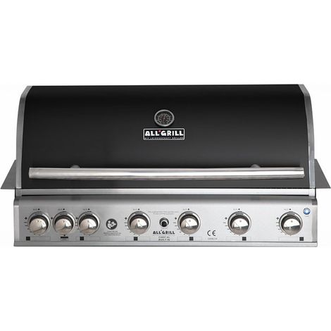 ALLGRILL Einbau-Gasgrill CHEF XL BLACK Built-In Air System, 6 Brenner, Backburner 100739
