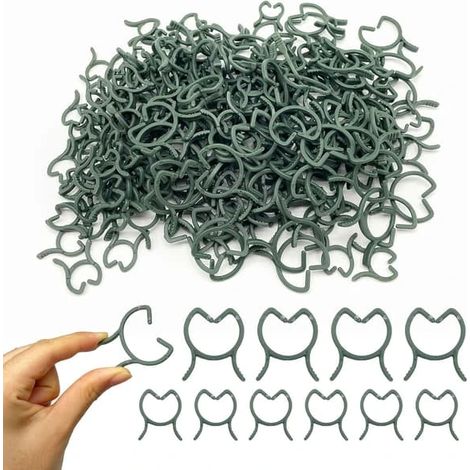 200 clips pour plantes grimpantes, anneaux de fixation, supports pour plantes grimpantes, tiges de tomates, etc. (1/5)