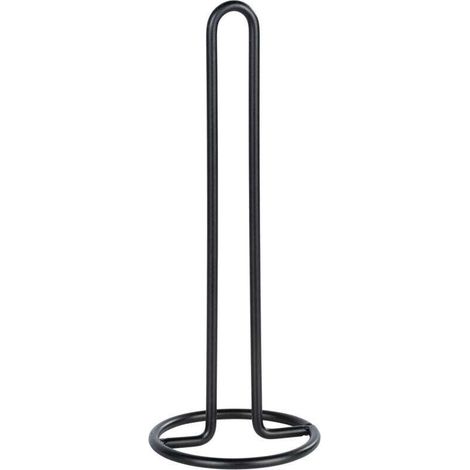 Papierhandtuchhalter, vertikaler Papierhandtuchhalter, für Tisch oder Arbeitsplatte, Metall, Ø 12,5 x 32,5 cm, schwarz (1/4)