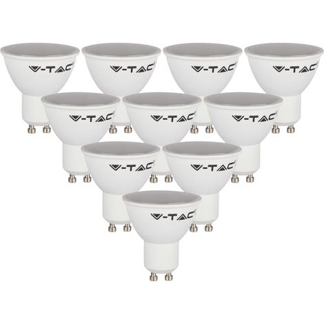 Lampe LED-SMD V-TAC, PAR16, GU10, EEK : F, 4,5W, 400lm, 3000K, 10 pièces (1/5)