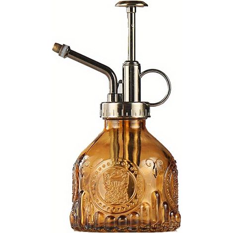 Cet arrosoir en verre pressurisé de style vintage de 200 ml, avec pompe manuelle, convient à l'arrosage des petites plantes. (1/5)