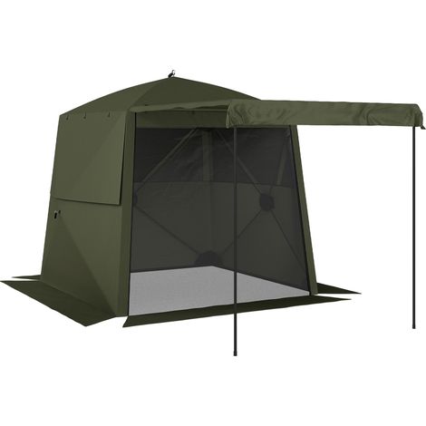 Wasserdichter 2x2m Faltpavillon mit Moskitonetzfenstern