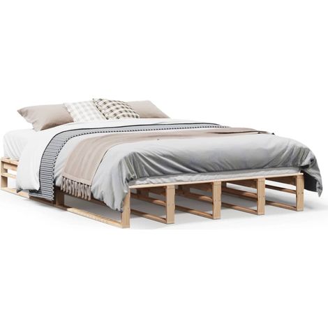 Maison Exclusive - Massivholzbett ohne Matratze 120x200 cm Kiefer