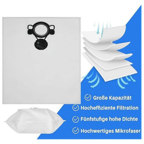NALOOKAMIC Sacs pour aspirateurs Makita VC2000L, VC2010L, VC2012L, VC2511L et VC2512L sacs à poussière pour aspirateurs Nilfsk Alto Aero20/21/25/26/31. (1/4)