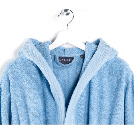 Caleffi 64408 - Accappatoio con Cappuccio Gim, Cotone, Taglia XL-XXL, Azzurro (1/4)