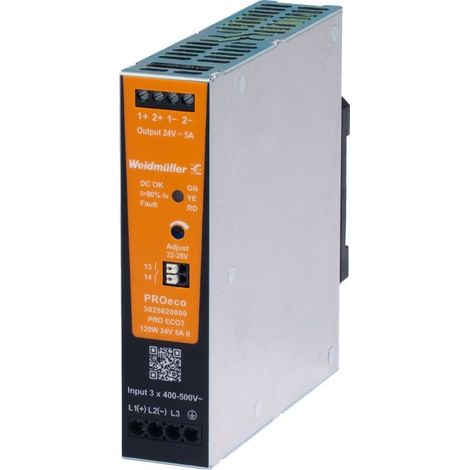 Alimentatore switching PRO ECO3 120W 24V 5A Weidmuller 3025620000