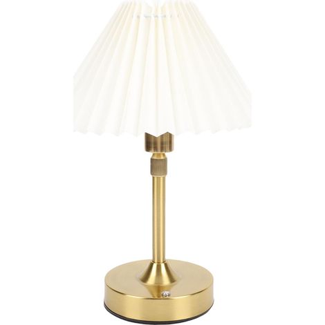 Lampe de Table avec Abat-jour en Tissu Rechargeable, Lumière (1/4)