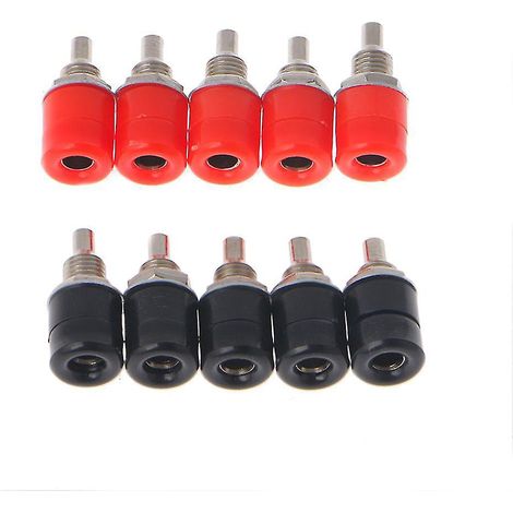 Lot de 10 connecteurs femelles banane 4 mm pour multimètre (1/4)
