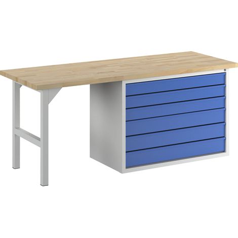 FRANKEL kaiserkraft, Établi modulaire, 6 grands tiroirs,