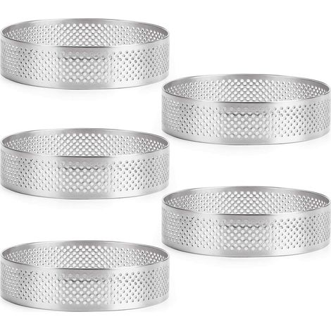 5Ensemble de moules à gâteaux ronds - acier inoxydable (1/5)
