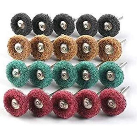 Pack of 80 polishing discs for Dremel rotary tools - 25 mm (1/4)