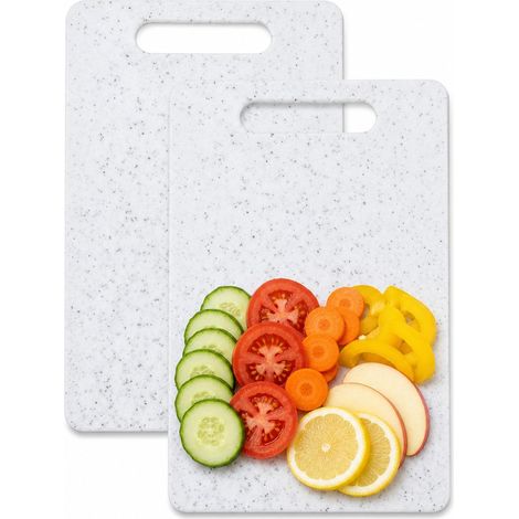 Lot de 2 petites planches à découper en plastique Blanc 15 x 25 cm (1/5)