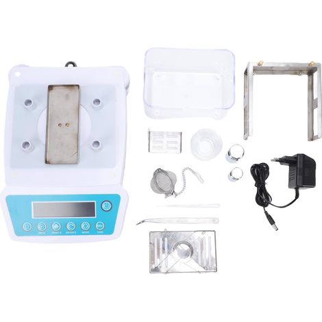 Densimètre électronique pour or, 300g/0.01g, affichage LCD, Machine de test de pureté numérique pour bijoux, laboratoire de métaux précieux, prise ue 220V (1/5)