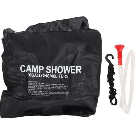 40L Solar Shower Bag in Thick PVC for Camping, Hiking and Beach – with Detachable Hose (1/5)