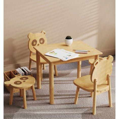 Set de table pour enfants Panda: table, deux chaises, deux (1/4)