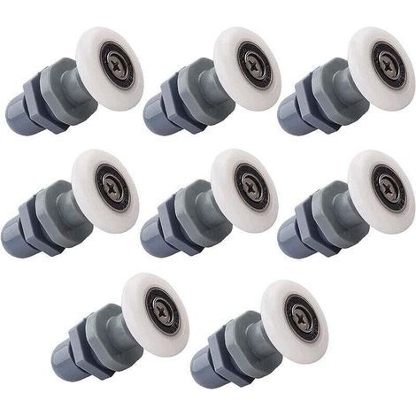 8 Pcs Sliding Shower Door Rollers 19mm Bathroom Rollers for Glass Doors (1/4)