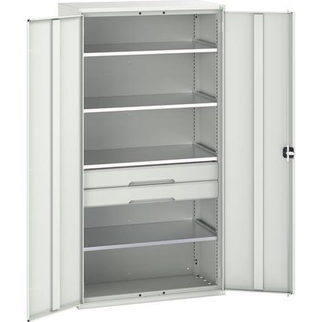 Bott 16926574.16 Verso Kitted Cupboard 4 Shelf + 2 Drawer 1050 x 2000mm Light Grey