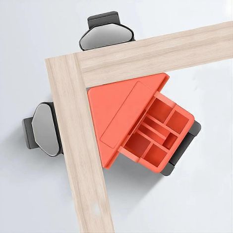 Pinces d'angle à 90 degrés pour le travail du bois, clips à ressort, outils de fixation à angle droit, fixation rapide pour meubles, réglage rapide (1/5)