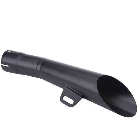 Embout de pot d'échappement universel en acier inoxydable noir pour motocross (1/5)
