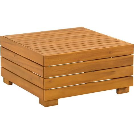 Garden Side Table Solid Acacia Wood Brown 60 x 60 x 30 cm vidaXL
