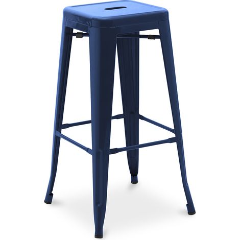 Barhocker – Industrial Stil – Stahl – 76 cm – Stylix Dunkelblau