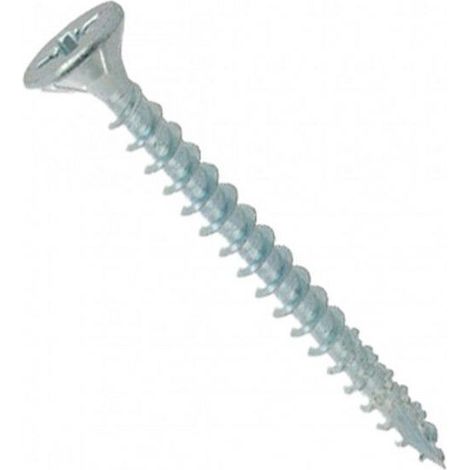 Vis Bois et Aggloméré VBA - tête fraisée, empreinte pozidriv [filetage total ou partiel] (boîte) - Filetage: Total - Cond.: 500 - Embout: PZ2 - Dim mm (Ø x Long.): 4.0 x 45 (1/4)