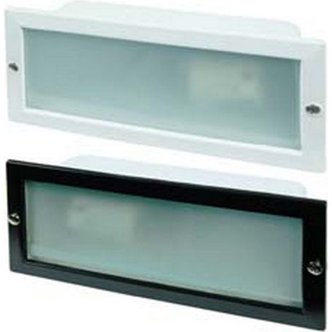1PZ FARETTI A INCASSO RETTANGOLARI IN ALLUMINIO PER ESTERNO - 60w IP54 mm.234x100x80h. nero