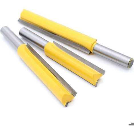 Fraise à Bois - Diamètre Arbre 8 mm - Longueur Coupe 50 mm 63 mm 76 mm - Pour Rainurage et Texturage Bois et Panneaux - Lot de 3 (1/4)