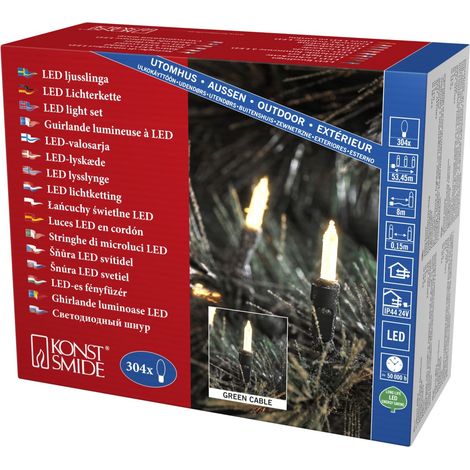Konstsmide 6080-100 LED catena luminosa, in plastica, verde (1/4)
