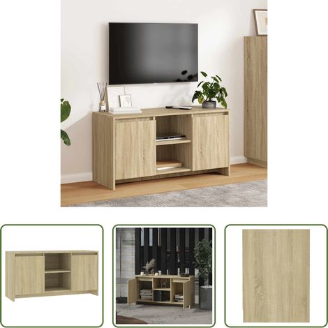 Wohnzimmermöbel - TV-Schrank Sonoma-Eiche 102x37,5x52,5 cm Holzwerkstoff (1/5)