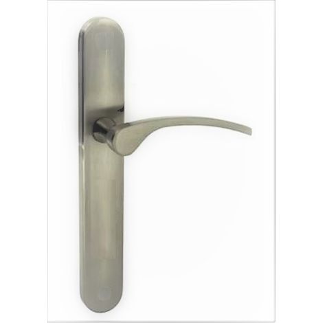 Manilla de puerta - KLOSE besser - con placa de aluminio «Eva»  Bec de cane