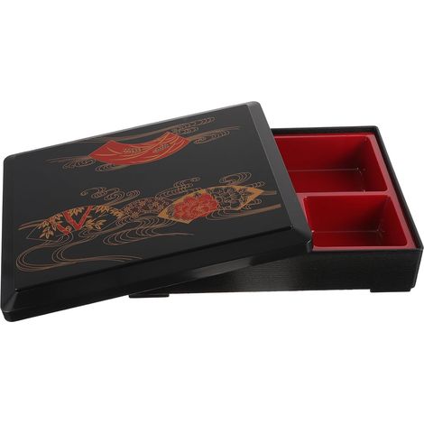 Boîte à bento japonaise MAGICLULU en plastique noir, 3 (1/5)