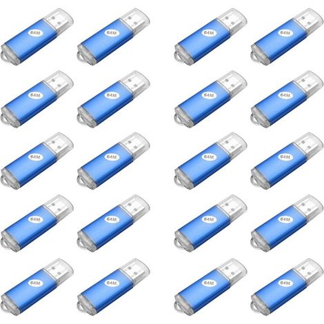 Compatible avec 20 clés USB 2.0 de 64 Mo, convient au stockage sur PC et ordinateur portable.