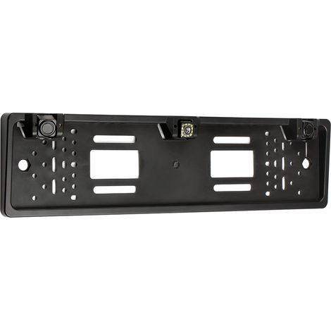 Caméra de recul avec cadre de plaque d'immatriculation européenne, 12 LED, vue arrière avec système de Radar de recul, capteur de stationnement (1/5)