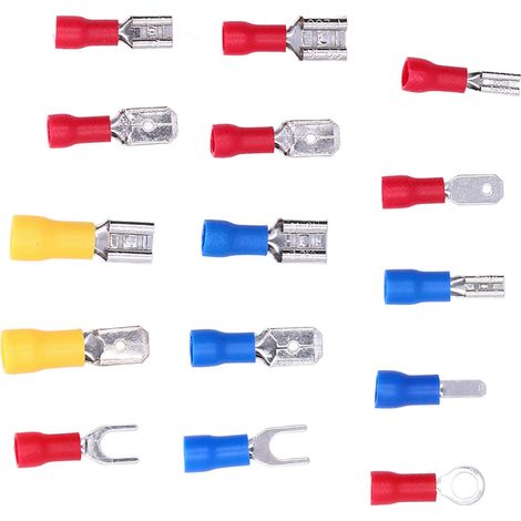 kit de connecteurs à déconnexion rapide isolés pour bornes électriques (fourche/anneau/pelle) (1/5)