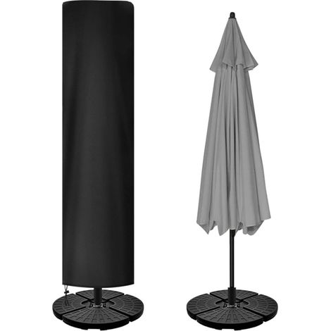 Telo di copertura impermeabile per ombrellone - copertura per mobili da giardino - copertura per ombrellone - copertura antipolvere - copertura parasole - Adatto per piscina, patio e giardino - Nero