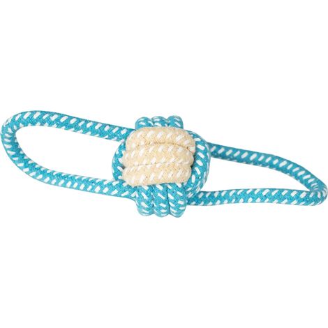 Jouet corde avec balle et double anse