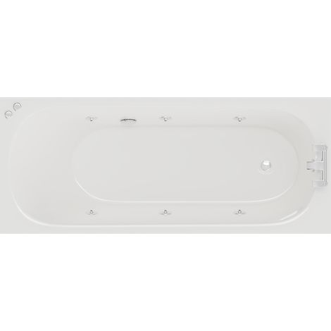 Compact 1600mm x 700mm 6 Jet Chrome V-Tec Single Ended Whirlpool Bath (1/5)