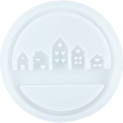 1 Moule maison en silicone, moule résine époxy, support bougie rond, accessoire bricolage artisanal, décoration intérieur (1/5)