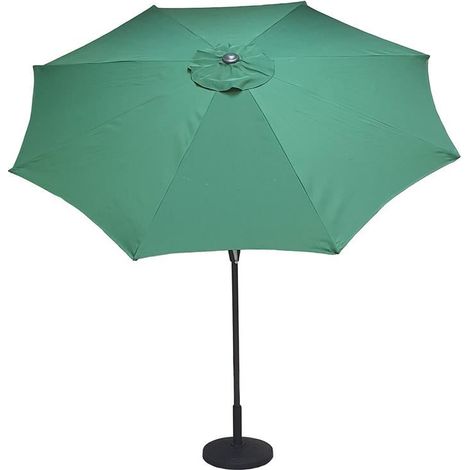Signature Weave 3m Round Table Parasol Sun Shade Umbrella Green Canopy (1/2)