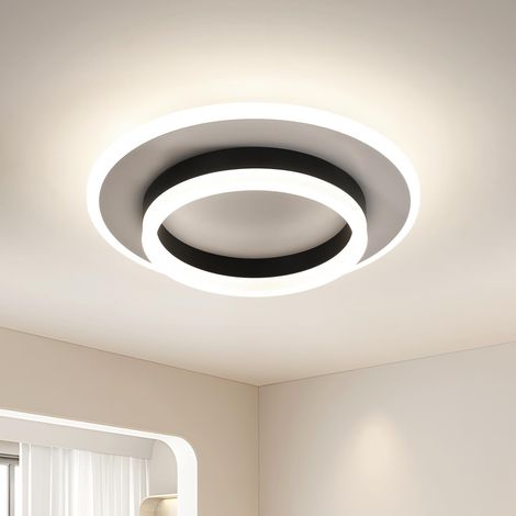 Plafonnier LED 22W 3150LM, Lampe de Plafond Blanc Rond Dia 30CM, Luminaire Plafonnier Intérieure Chambre Cuisine Salon Couloir Salle à Manger, 4500K Lumière Neutre (1/5)