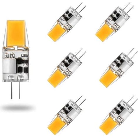Sei lampadine LED G4 da 5W, luce bianca calda 3000K, 12V (1/4)