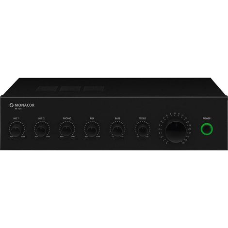 Monacor PA-704 Amplificatore PA 70 W 4 canali
