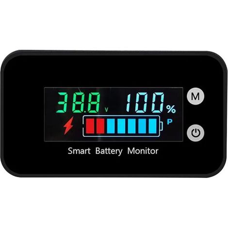 Testeur capacité batterie numérique étanche IPX7 7-100V, affiche tension puissance, écran couleur température alarme, pour Li-ion plomb-acide auto moto (1/5)