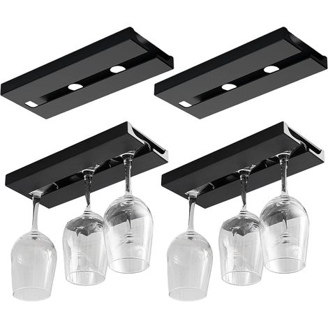 Porte-Verres Sous Armoire,4 Pièces Rangement Adhésif Pour (1/5)