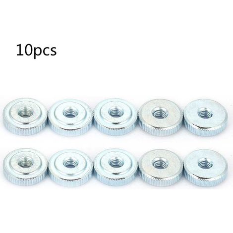 1/2/5/10Pcs Zinc Plated Carbon Steel Knurled Flat Thumb Handle Nut GB807
M5 516