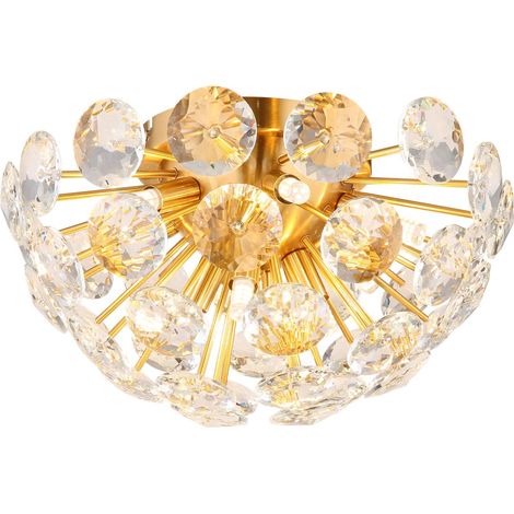Globo - plafón - VIRINA - dorado - vidrio - Ø 39cm - G9 - 16047D (1/3)