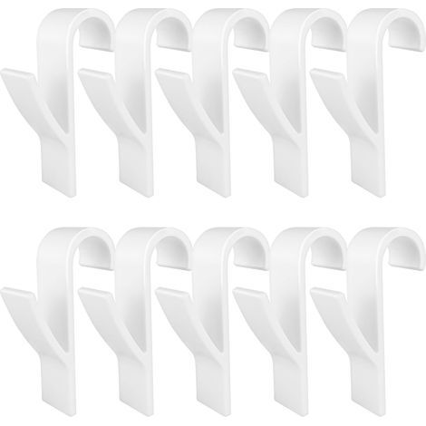 10 Pièces Crochet Seche Serviette,Crochet Radiateur Seche Serviette,Peignoirs,Plastique,pour Tous Les Radiateurs Standards,Salle de Bain et Cuisine,Flexibles,Amovibles(Blanc) (1/5)