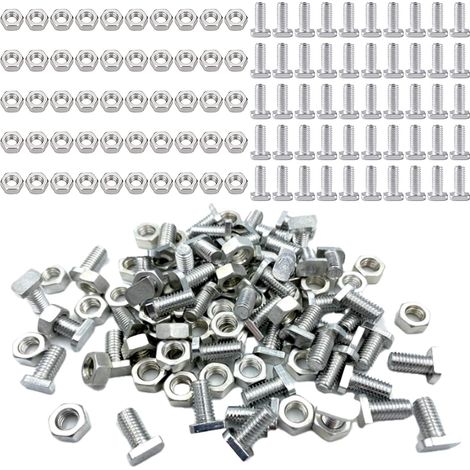Lot de 50 vis à tête marteau M6 pour serres, abris en verre, aluminium (1/5)